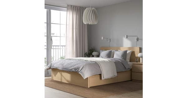 Ikea grey malm hot sale bed
